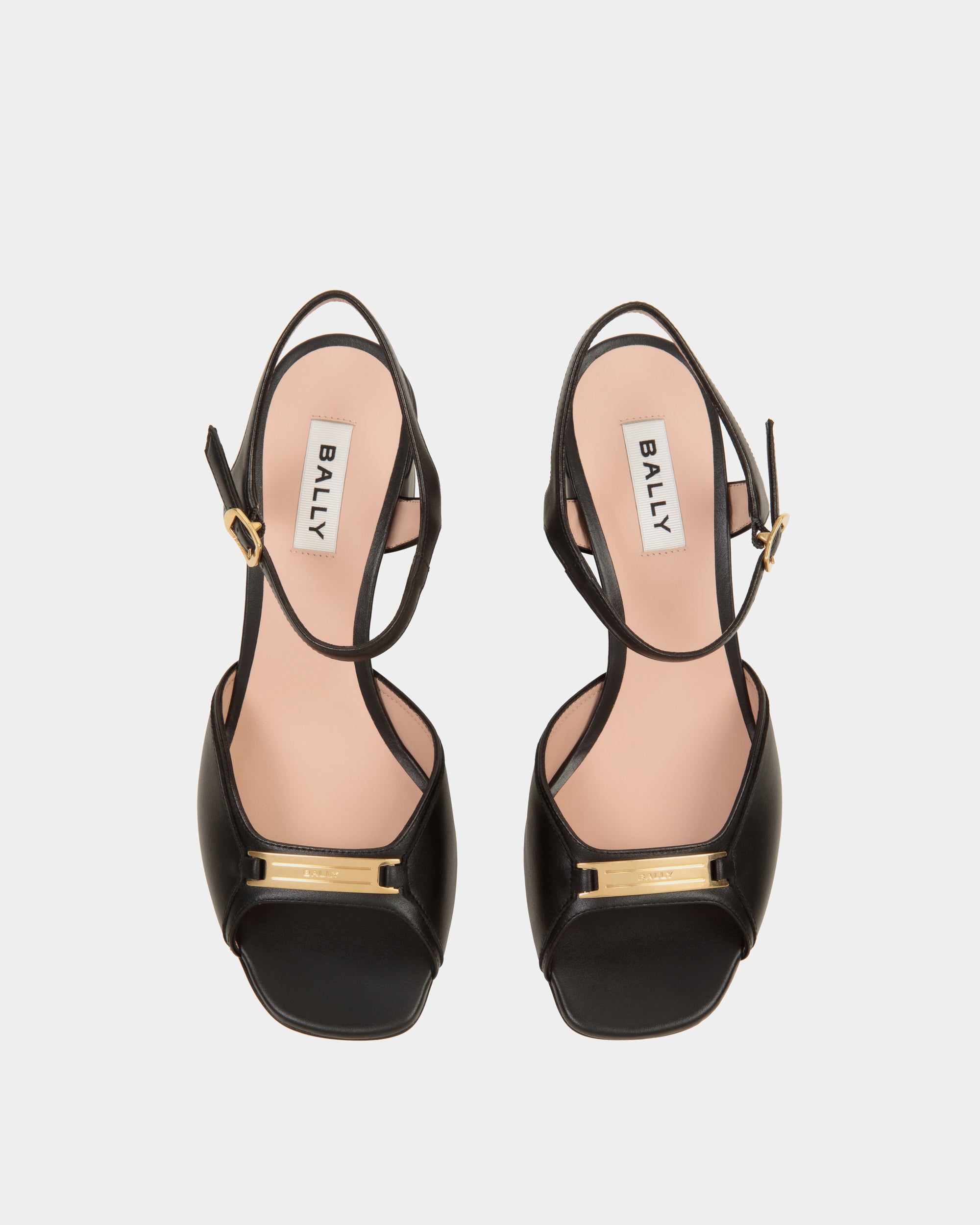 Bally Bally 55mm Deco Sandals in Leather-in-Black-3-Bally Outlet