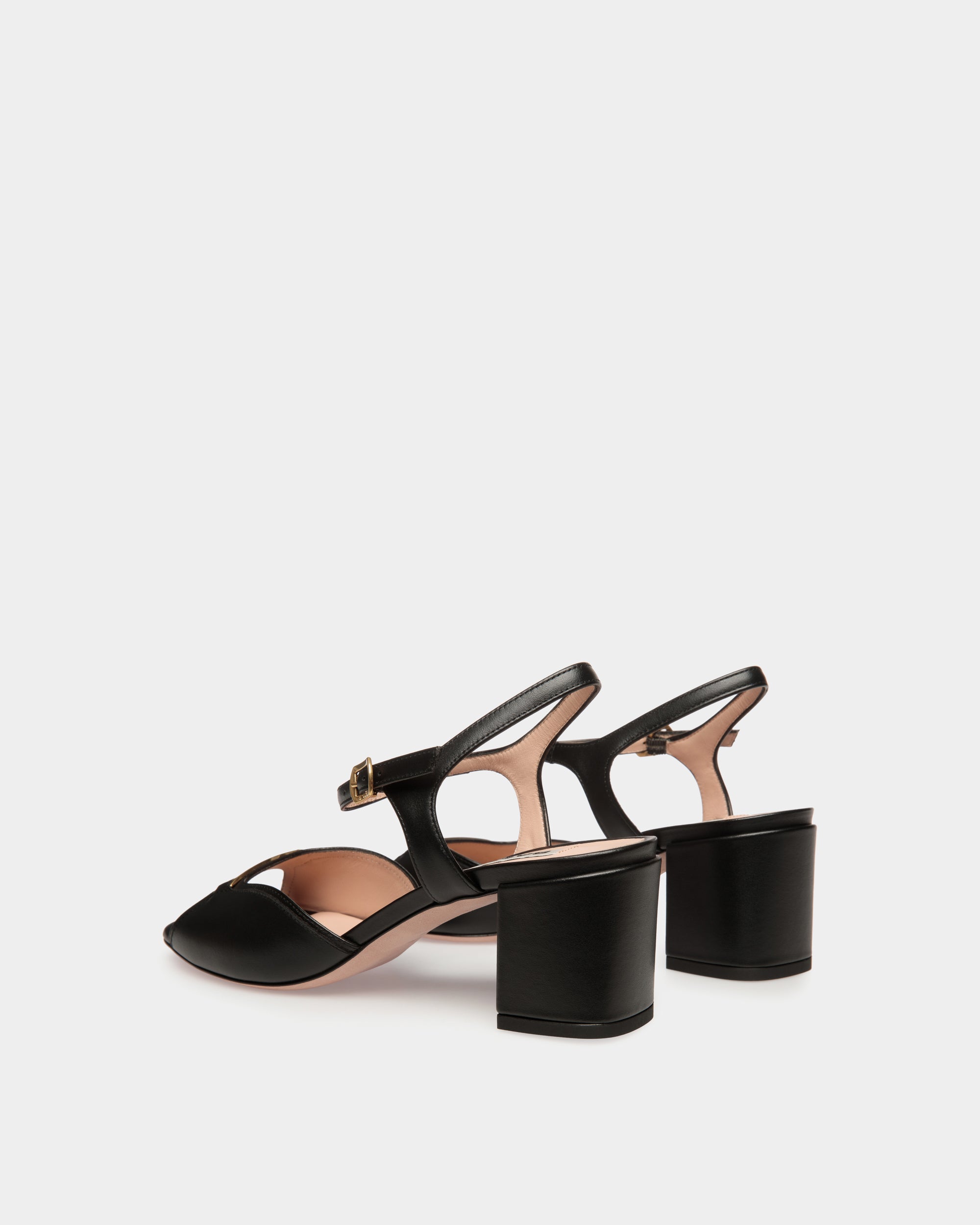 Bally Bally 55mm Deco Sandals in Leather-in-Black-5-Bally Outlet