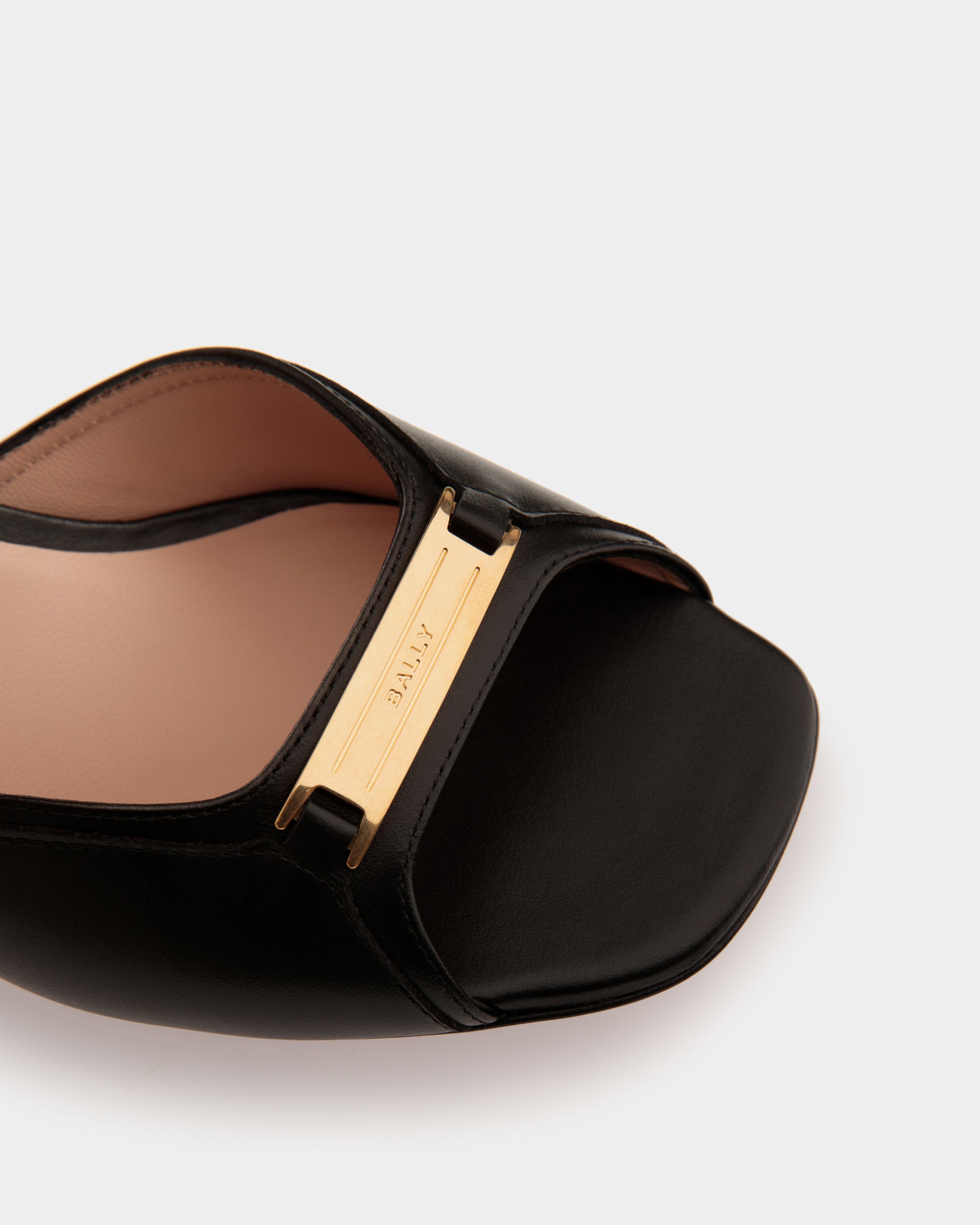 Bally Bally 55mm Deco Sandals in Leather-in-Black-6-Bally Outlet